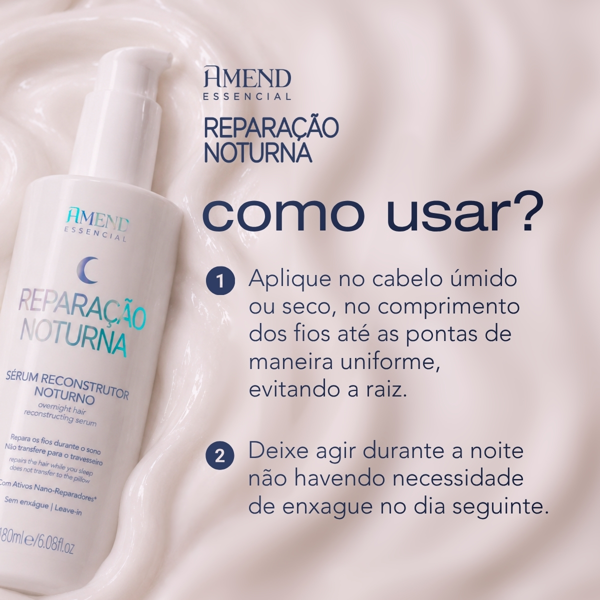 S&eacute;rum Reconstrutor Noturno Amend Essencial Repara&ccedil;&atilde;o Noturna image number 2